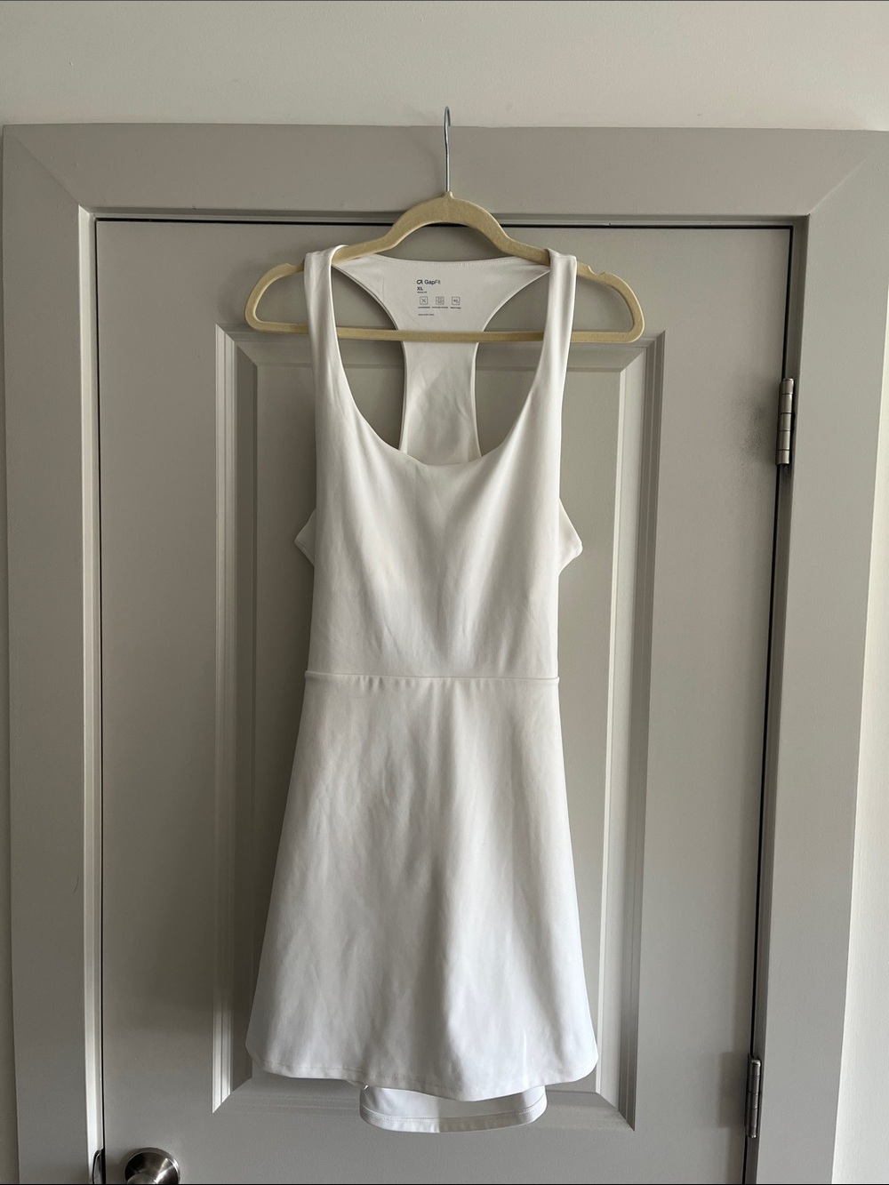 GAP Athletic White Sleeveless Racerback Dress